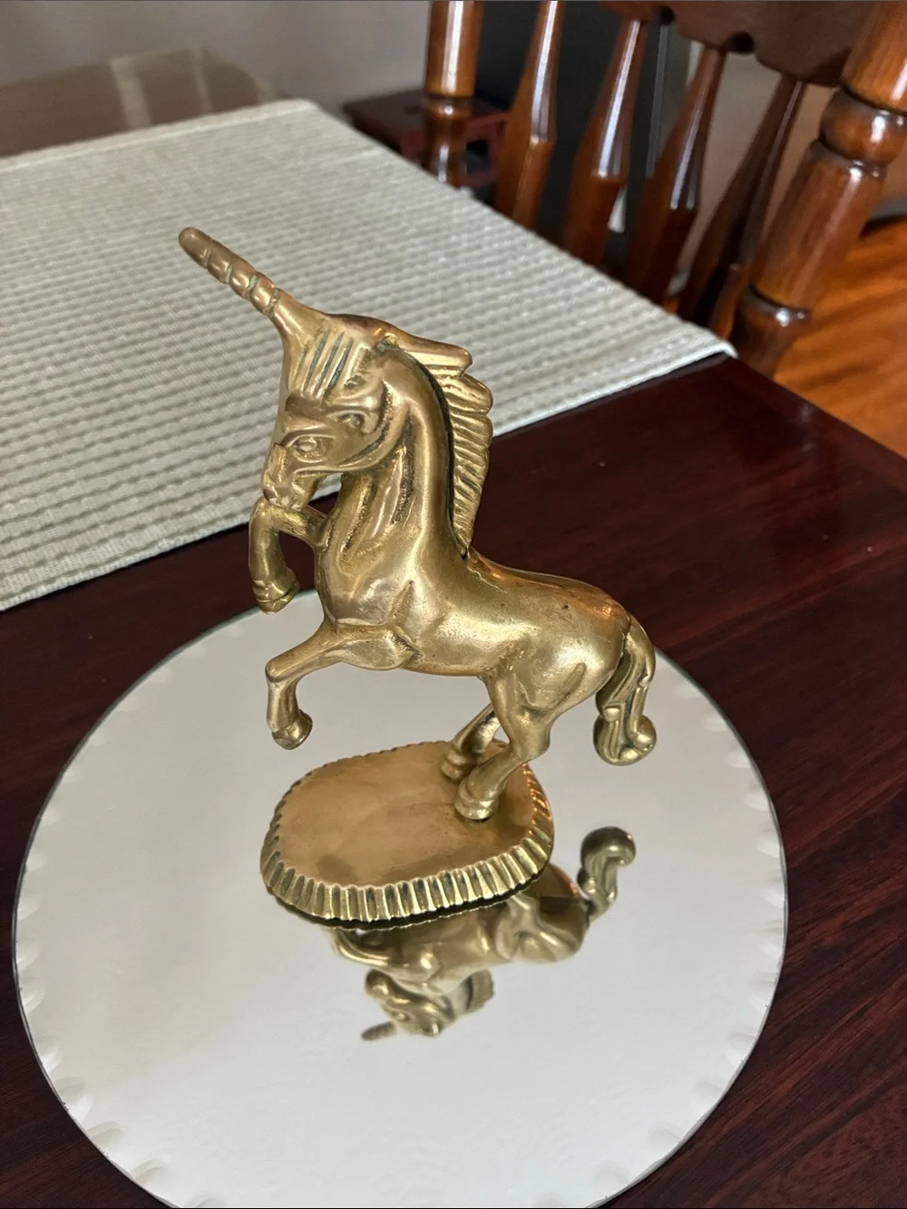 Vintage Solid Brass Unicorn